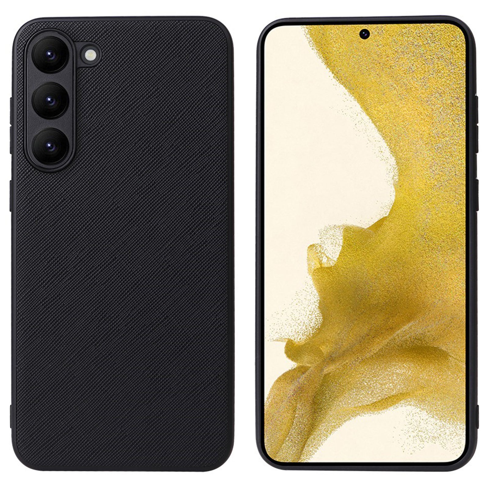 For Samsung Galaxy S23 Textured PU Leather Hybrid Slim Case Soft TPU Hard PC Protective Phone COVER with Ultra Fibrillar Lining For Samsung Galaxy S23 Textured PU Leather Hybrid Slim Case Soft TPU Hard PC Protective Phone COVER with Ultra Fibrillar Lining